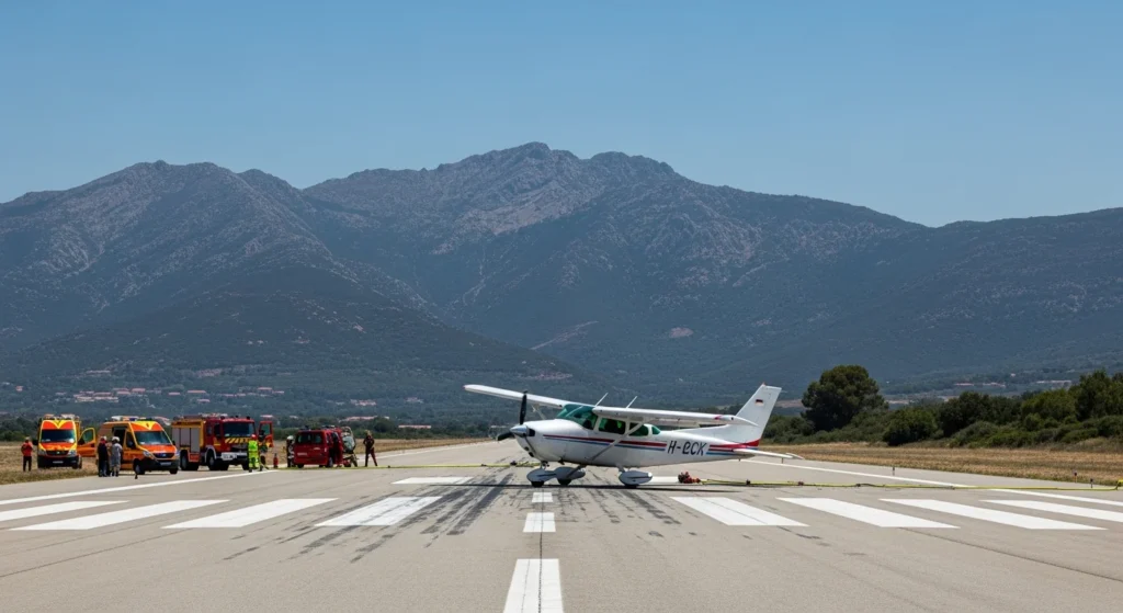 Ajaccio: Aereo da Turismo Fuori Pista all’Aeroporto Napoléon Bonaparte