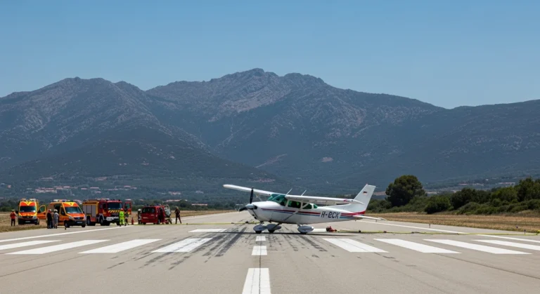 Ajaccio: Aereo da Turismo Fuori Pista all’Aeroporto Napoléon Bonaparte