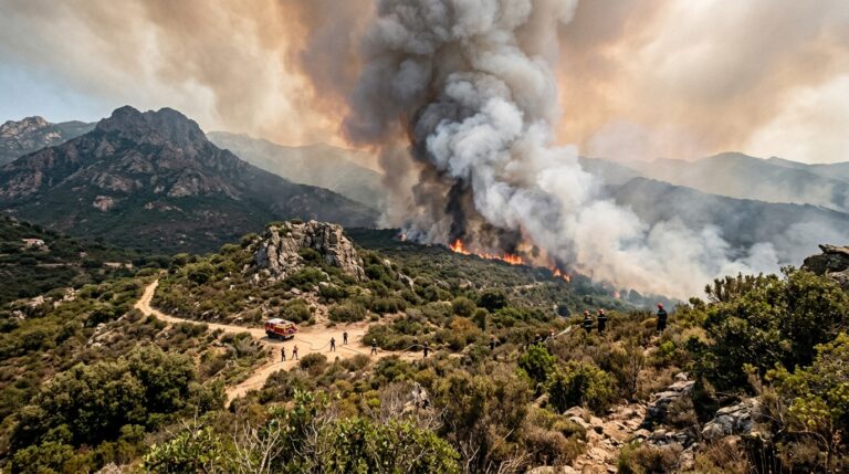 Incendio a Calenzana: 50 Ettari di Macchia Devastati dalle Fiamme in Alta Corsica