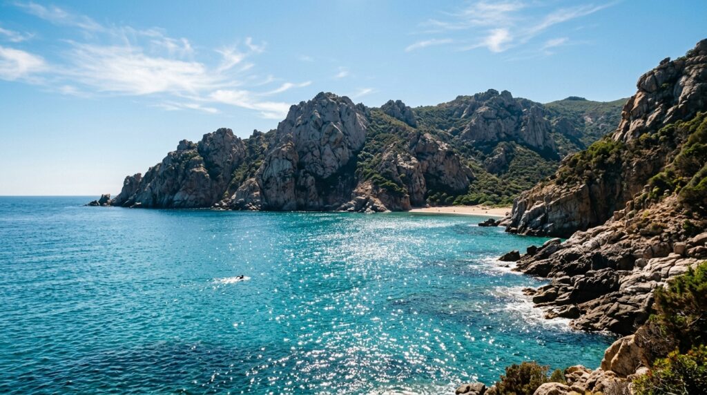 Gabriele Catta completa il giro della Corsica a nuoto per le malattie rare